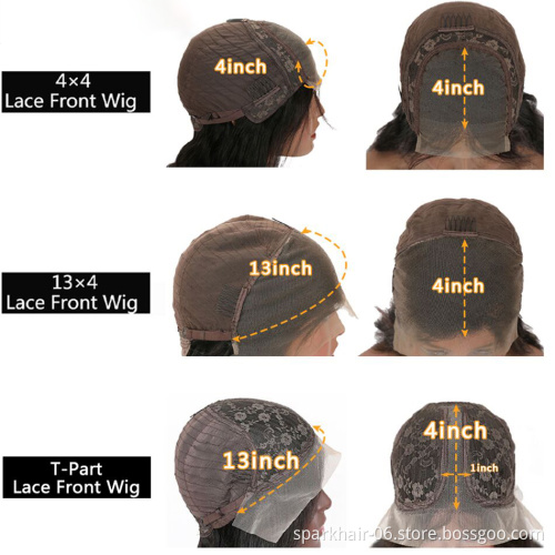 Vendors Wholesale  613 Blonde Transparent Lace Bob Human Hair 13x4x1 Lace Frontal Wigs For Black Women Orange 4x4 Closure Wig